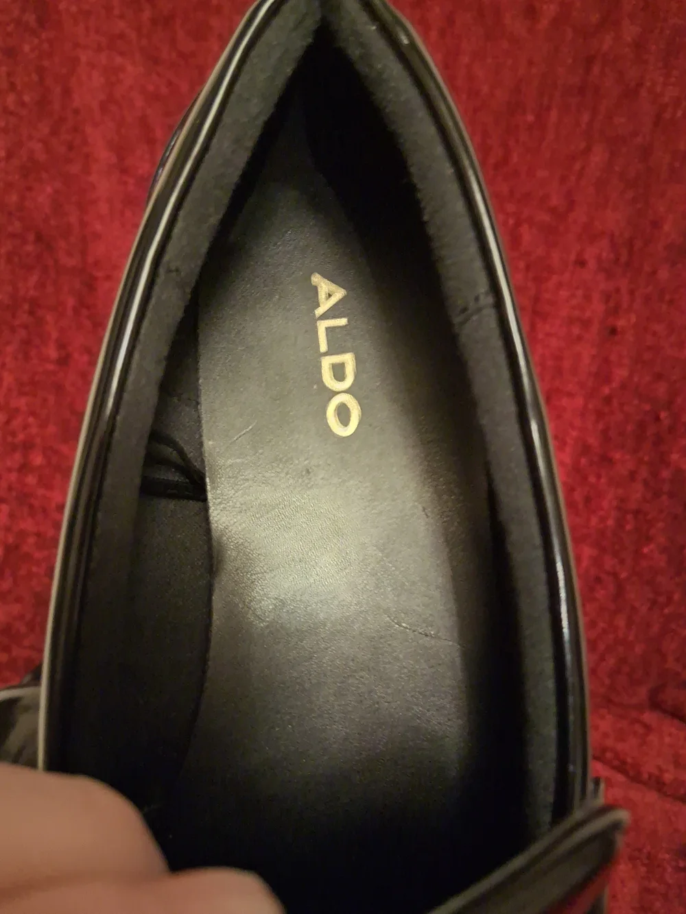 Aldo Women's Black Patent Platform Loafers